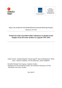 Temporal trends of perfluoroalkyl substances in pooled serum