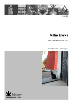 5. Villie kyrka 2014, AM, Petter Jansson och Linn Ljunggren, 2015