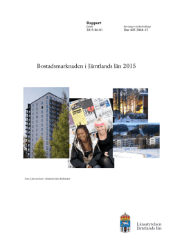 Bostadsmarknaden i Jämtlands län 2015