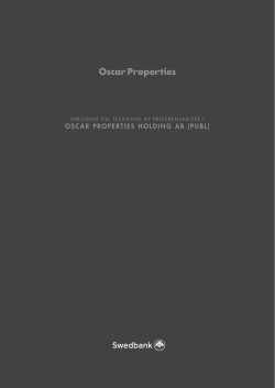 Prospekt - Oscar Properties
