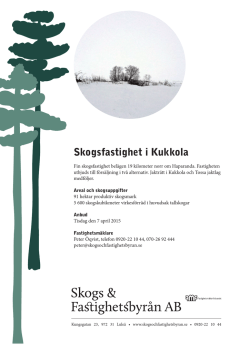 Skogsfastighet i Kukkola - Skog och fastighetsbyrån