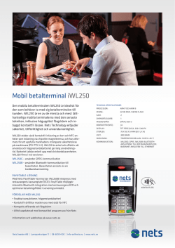 Mobil betalingsterminal iWL250 sv.indd