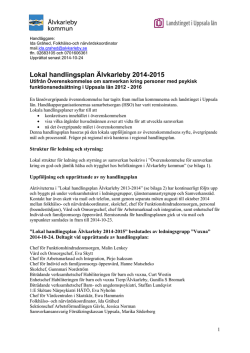 Lokal handlingsplan psykisk ohälsa - Älvkarleby