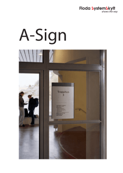 A-sign - produktblad