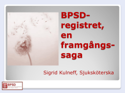BPSD-registret, en framgångssaga