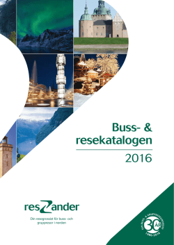 Buss- & resekatalogen 2016