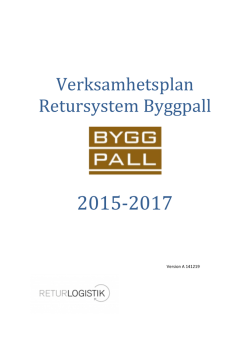 Versamhetsplan 2015-2017 - Sveriges Bygg