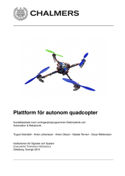 Plattform för autonom quadcopter