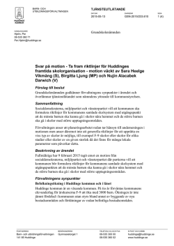 motion väckt av Sara Heelge Vikmång (S)