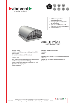 ABC–TH VÄST - ABC Ventilationsprodukter AB
