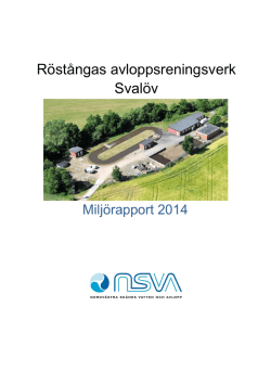 Miljörapport 2014 Röstånga