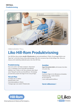 Liko Hill-Rom Produktvisning
