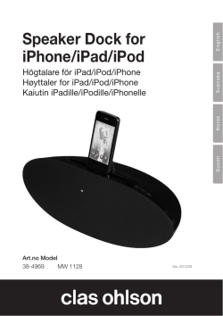 Speaker Dock for iPhone/iPad/iPod