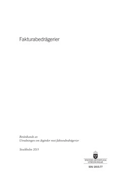 Fakturabedrägerier, SOU 2015:77 (pdf 3 MB)