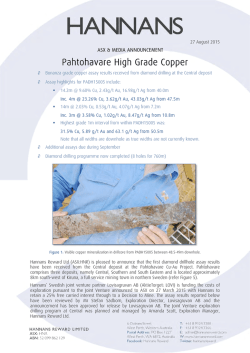 Pahtohavare High Grade Copper