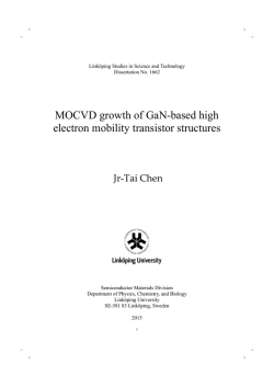MOCVD growth of GaN-based high electron mobility