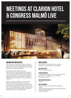 meetings at Clarion Hotel & Congress Malmö LivE
