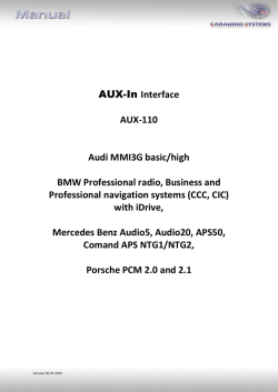 AUX-In Interface AUX-110 Audi MMI3G basic/high BMW