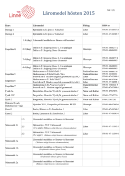 L&auml;romedel h&ouml;sten 2015