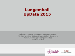 Lungemboli UpDate 2015 (HandOuts) - Ping-Pong