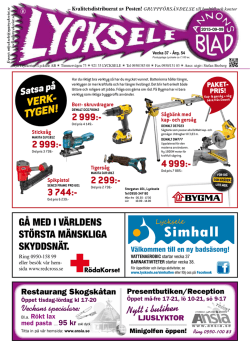 Annonsbladet vecka 37, 2015 - Nya Tryckeriet i Lycksele AB