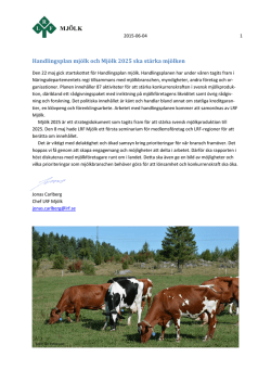Nyhetsbrev från LRF Mjölk 2013-06-19