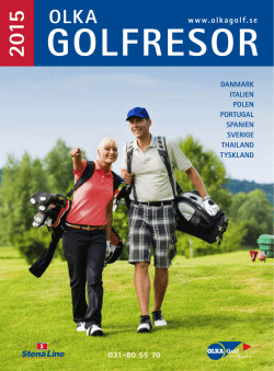 Svensk katalog 2015 - Olka Golf & Konferensresor AB