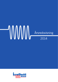Årsberättelse 2014 - Kraftnät Åland AB
