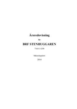 2014 - BRF Stenhuggaren 16