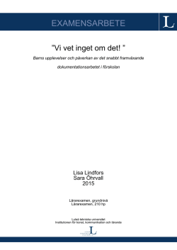 EXAMENSARBETE - pure.ltu.se - Lule&aring; tekniska universitet