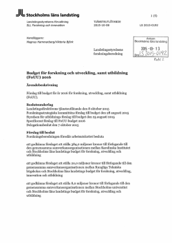 Budget för forskning och utveckling, samt utbildning