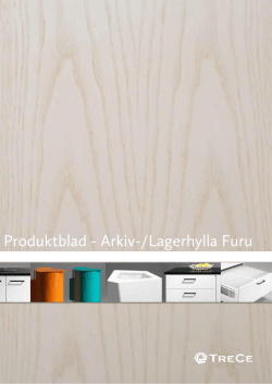 Produktblad - Arkiv-/Lagerhylla Furu