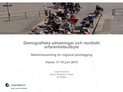 Demografiska utmaningar och nordiskt