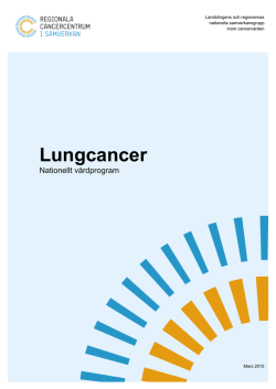 Lungcancer - Regionala cancercentrum
