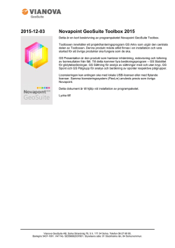 2015-12-03 Novapoint GeoSuite Toolbox 2015