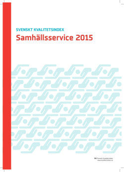 Samhällsservice 2015 - Svenskt Kvalitetsindex