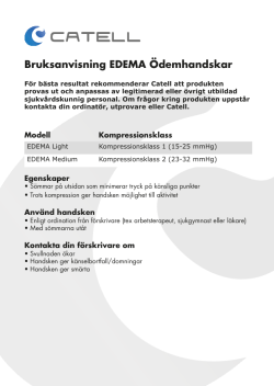 Bruksanvisning EDEMA Ödemhandskar