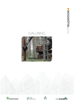 Gallring, 91 sidor (pdf 3 Mb)