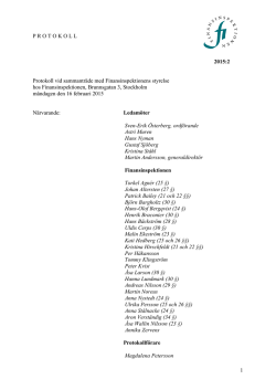 Protokoll 2015:2 - Finansinspektionen