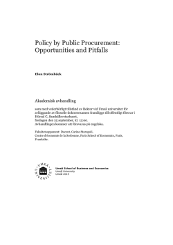 Policy by Public Procurement