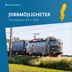 Jobbmöjligheter i Kronobergs län 2015-2016