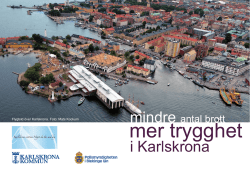 Lokala BRÅ - Mer trygghet i Karlskrona, pdf, 587 kB