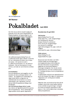 Pokalbladet Juni 2015