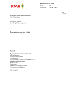 &Aring;rsredovisning f&ouml;r 2014 &ndash; FMV