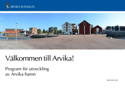 Program för utveckling av Arvika hamn