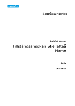 Tillståndsansökan Skellefteå Hamn