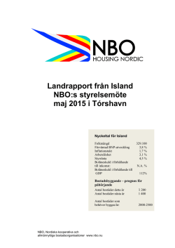 Island maj 2015 - NBO, Nordiska kooperativa och allmännyttiga