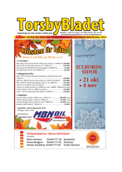Vecka 40 - Torsbybladet