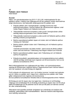0017 Palliativ vård i Halland