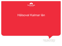 Ekonomiskt resultat 2011 - Landstinget i Kalmar län